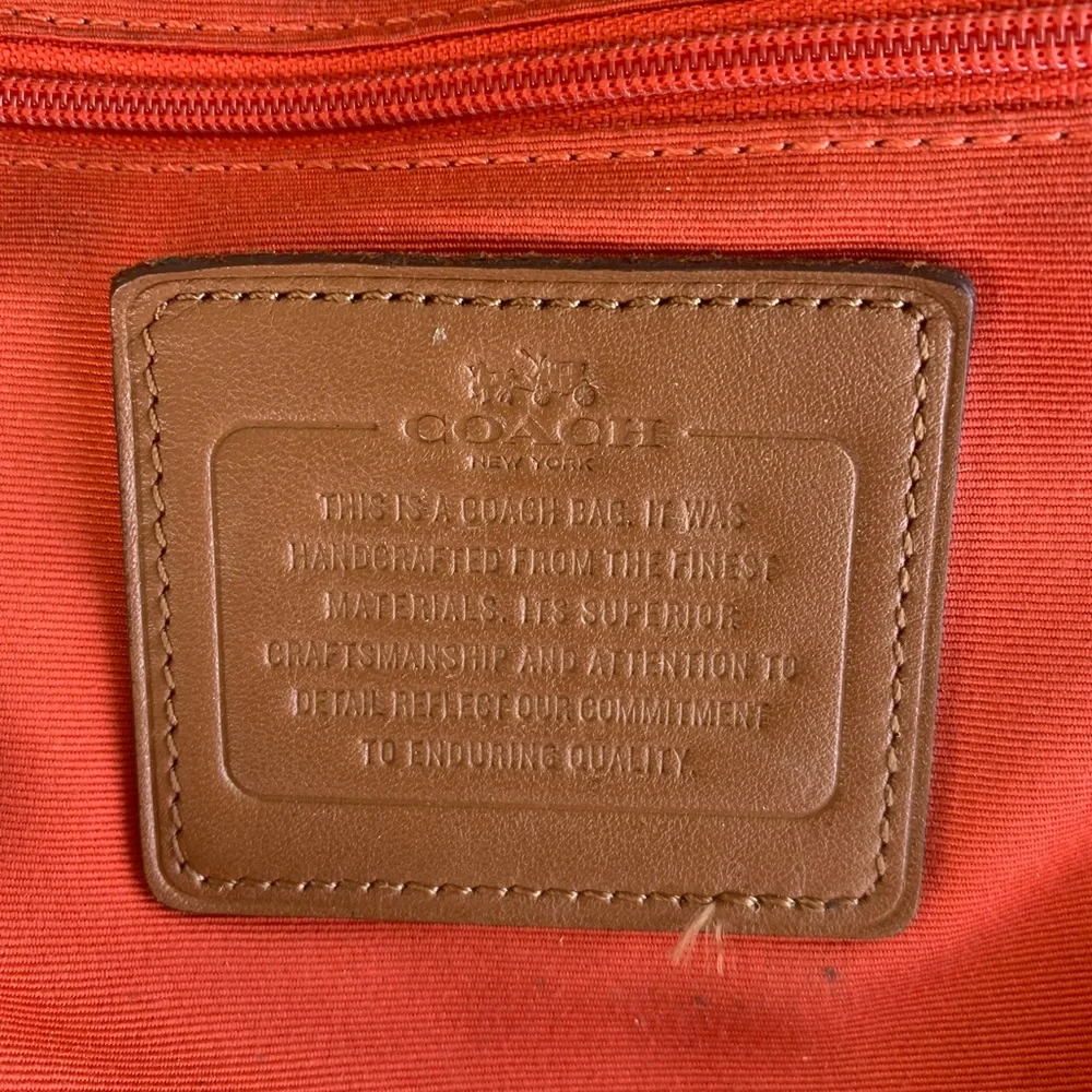 Coach Orange and Tan Cross Body - Picture 6 of 14